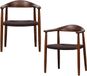 vtwonen Embrace Eetkamerstoelen Gevlochten - Donkerbruin - Set van 2