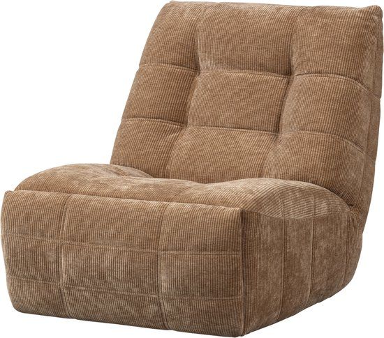 WOOOD Hein Relaxfauteuil Elektrisch - Geweven Ribstof - Lichtbruin