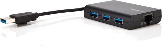 Targus USB 3.0 Hub with Gigabit Ethernet - ACH122EUZ - Black