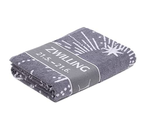 Gözze sauna handdoek Gemini antraciet/zilver 80x180 cm