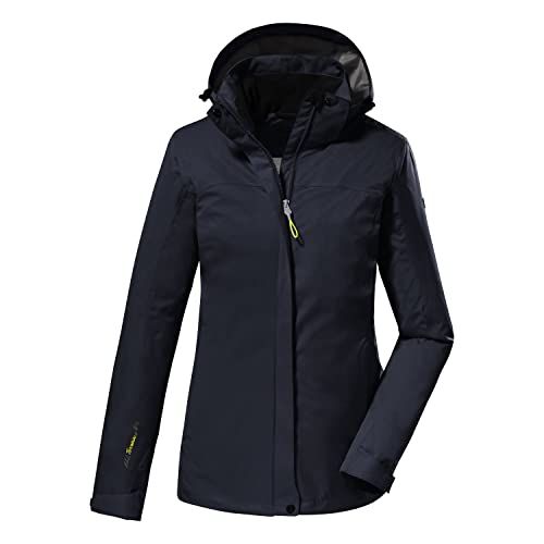 killtec Women's Functional Jacket with Detachable Hood - KOS 133 WMN JCKT, Dark Navy