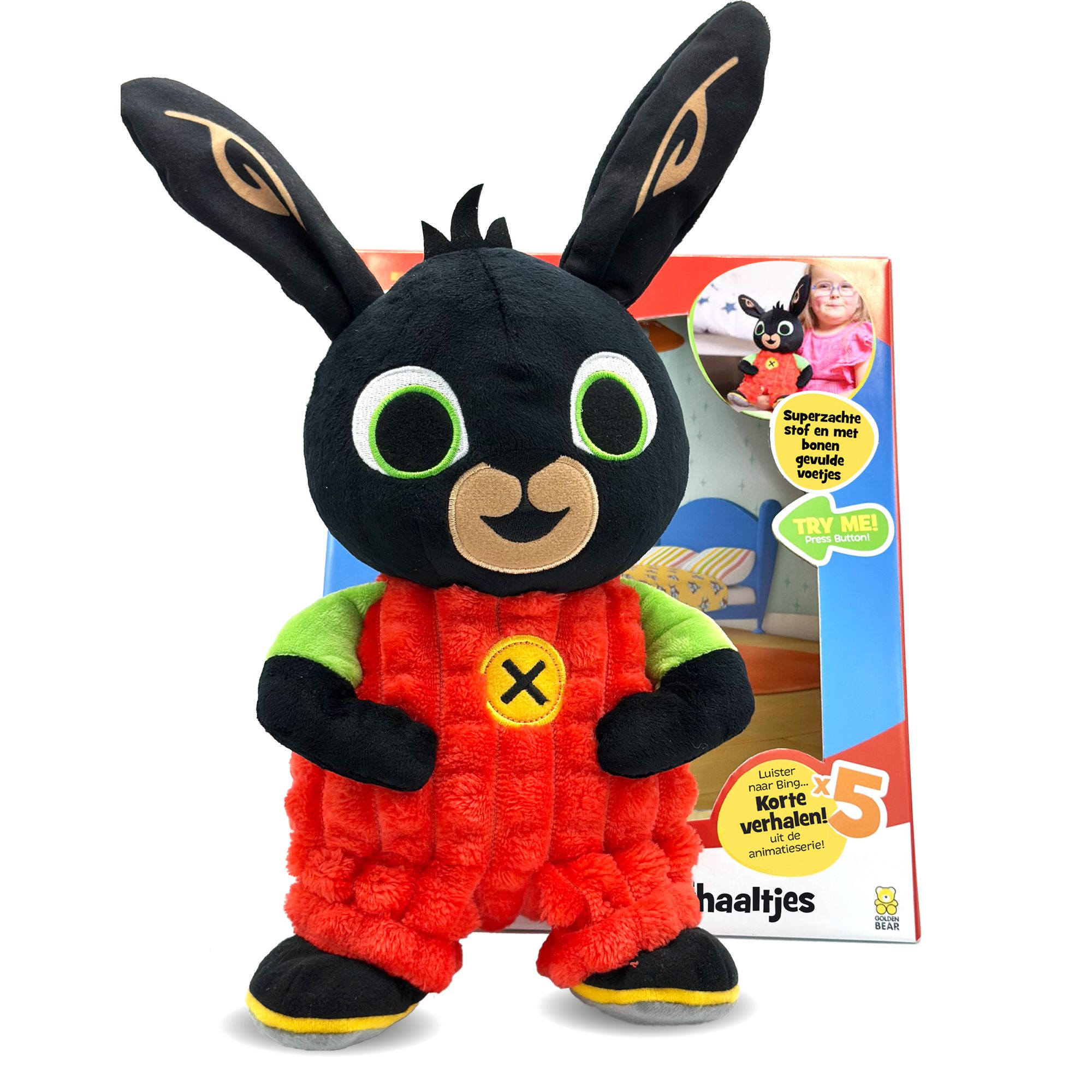 Bing - Bing vertelt Verhaaltjes Pluche Knuffel - Jongen/Meisje