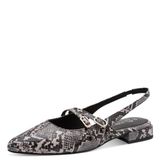 Marco Tozzi Dames Slingbacks met Slangenprint - Zwart - Maat 40