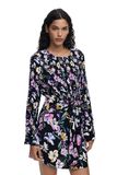 Desigual Damesjurk Flor Acrilica Zwart/Multi colour