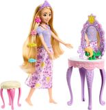Mattel Disney Princess Rapunzel Met Poppenkaptafel Roze