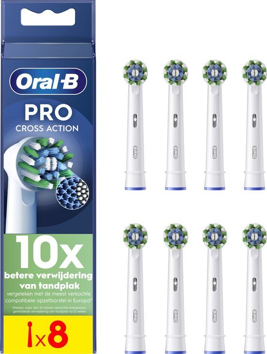 Oral-B Cross Action Pro Opzetborstels - 8 stuks
