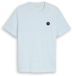 Tom Tailor T-shirt en piqué avec badge logo - Taille XXL - bleu clair chiné