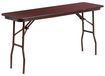 Table pliante, placage acajou haute pression, 45 cm x 152 cm