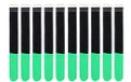 Infitronic INPKB4040GRN - 10 x klittenband-kabelbinders met metalen oogje klittenband/fleece aan verschillende zijden (40 x 400 mm groen)
