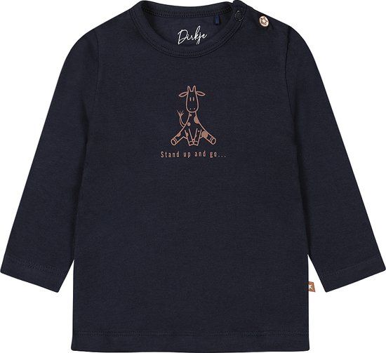Dirkje T-shirt Lange Mouw Navy 50