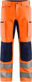 Blåkläder High Vis broek met stretch 1585-1811 - High Vis Oranje/Marineblauw - D112
