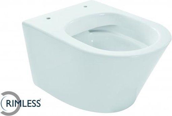 Wiesbaden Vesta Compact Rimless Wall-Hung Toilet 47 cm - White