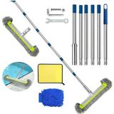 Poolblaster Brosse de piscine télescopique - 45 cm - Acier inoxydable - Réglable jusqu'à 230 cm - Balai de piscine - Jeu de brosses
