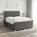 Maison Exclusive - Lit boxspring avec matelas gris foncé 140 x 200 cm tissu