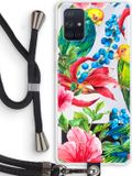 Case Company® - Samsung Galaxy A71 Hoesje met Koord - Papegaaien - TPU Back Cover