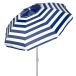 Aktive 62224 Grote strandparasol, diameter 200 cm, met ventilatiedak, uv-bescherming 50, maritieme strepenpatroon, mast 28-32 mm, flexibele mast, inclusief draagtas, Aktive Beach