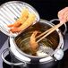 Happyment Japanse Friteuse - Met Thermometer - Frituurpan - Inductie - Diameter 24 cm - Roestvrij Staal - 3,2L
