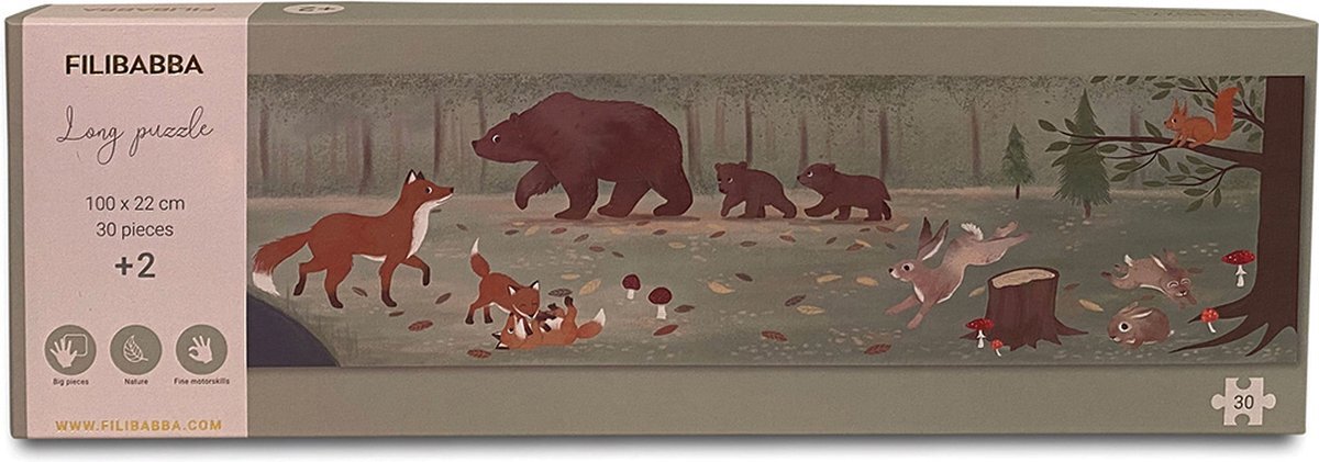 Filibabba - Puzzel met 30 stukjes - Noordse dieren - Nordic animals - 1