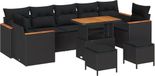 vidaXL Banc de jardin - Noir - Polyrotin