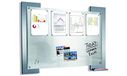 Kerkmann Infobord 106x84cm magnetisch grijs/glas