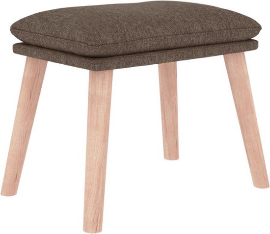 vidaXL Voetenbank 45x29,5x35 cm stof taupe