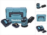 Makita DBO 180 SY1J 18 V 125 mm accu excentrische schuurmachine + 1x 1,5 Ah accu + lader + Makpac