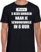 Shoppartners Bv Noir T-shirt de Noël / t-shirt - Noël, c'est 3 hochements de tête à la belle-famille - homme - Vêtements de Noël / tenue de Noël XXL
