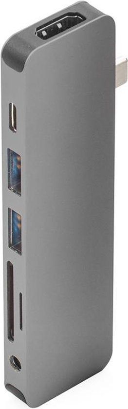 Hyper Solo Hub 7-in-1 voor Macbook & USB-C devices - Space Grey
