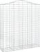 vidaXL Mur en gabion arqué 200x50x220/240 cm fer galvanisé