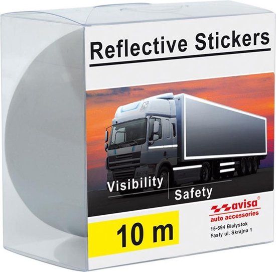 AutoStyle Avisa Zelfklevende TIR Reflexion-Folie - 5cm x 10mtr - Wit