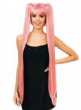 CHAKS Lange cosplaypruik roze