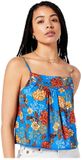 Superdry Vintage Embellished Mouwloze Blouse Blauw XS Vrouw