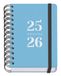 DOHE Schoolagenda 2025 - 2026 A6 Blauw Hardcover Spiraalband