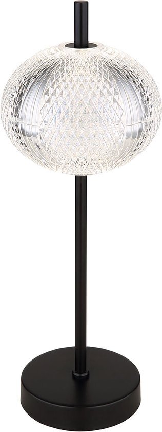 Globo tafellamp Aida - zwart - metaal - 15 cm - ingebouwde LED-module - 16042T