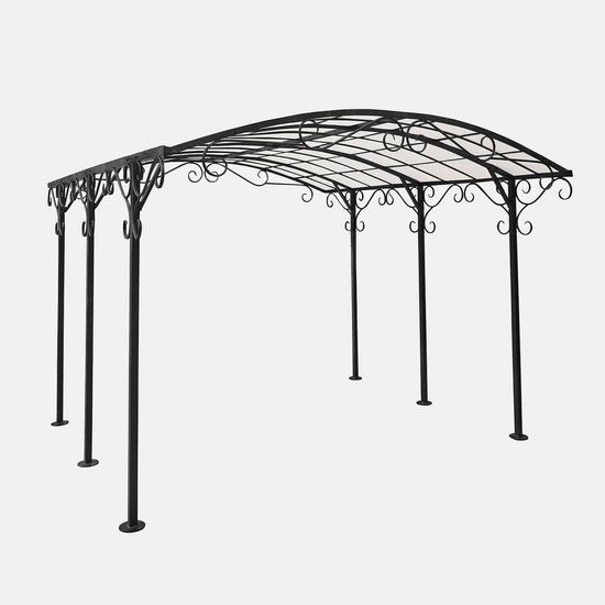 Loberon Pergola Delbridge antiekzwart/wit