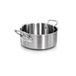 Pentole Agnelli ALIX106ALIN24 Lage braadpan met 2 stalen handgrepen, aluminium-staal trilaminaat voor inductie, 24 cm