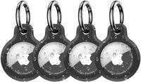 Selected by GSMpunt.nl Waterdichte Sleutelhanger Geschikt voor Apple Airtag | Zwart 4-Pack