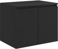vidaXL Wandgemonteerde Badkamerkast Zwart 62,5 x 44,5 x 50 cm