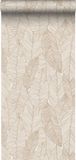 ESTAHome Behang Getekende Bladeren Beige - 53 cm x 10.05 m