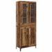 vidaXL Highboard Oud Hout 69,5 x 34 x 180 cm Bewerkt hout