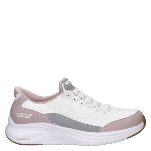 Skechers Hands Free Slip-Ins Contour Foam slip-on sneakers wit/roze