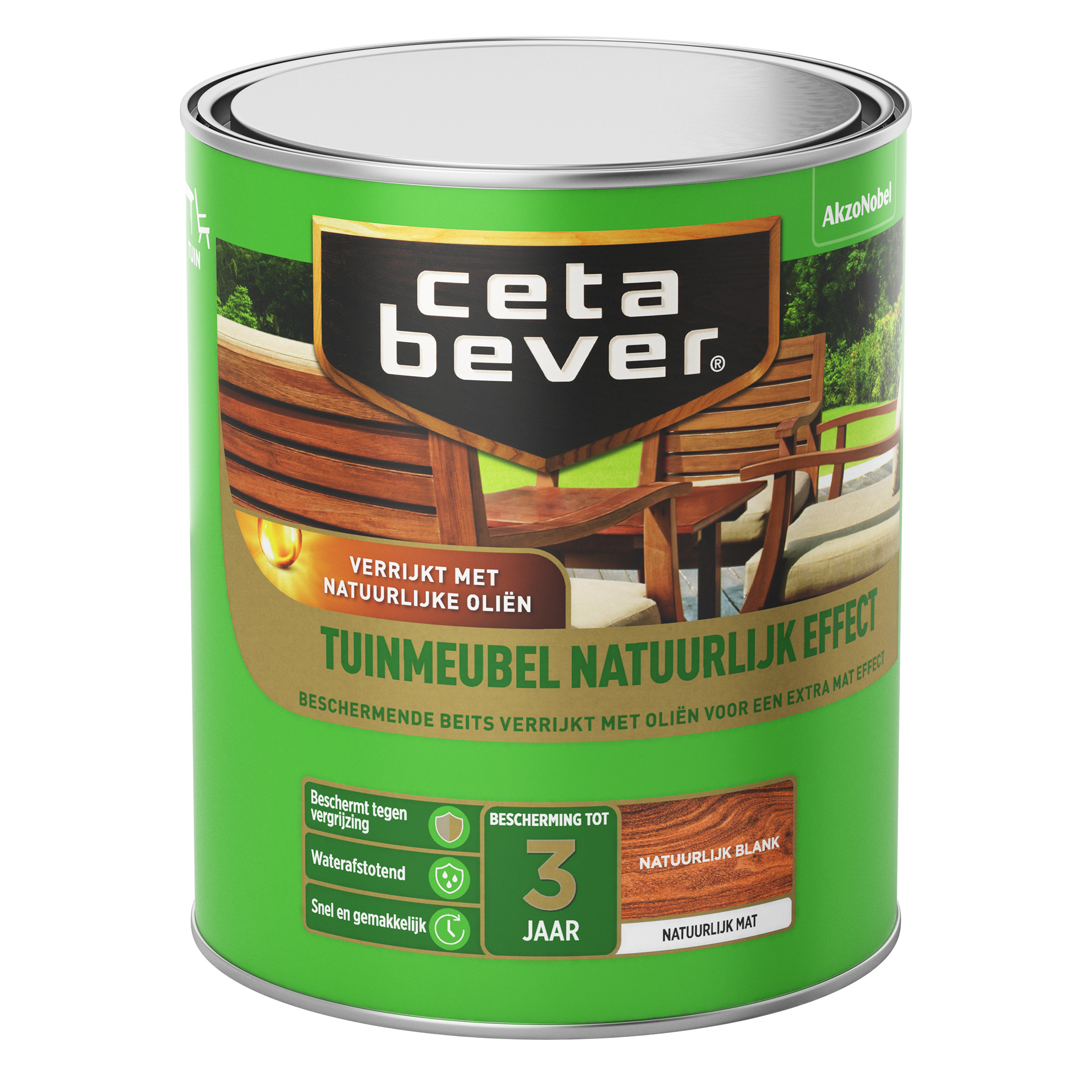 Cetabever Tuinmeubelbeits natuurlijk effect blank 750ml