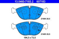 ATE Jeu de plaquettes de frein pour Mercedes E-Klasse W211/S211, Audi TT 8N, Mercedes CLK A208/C208, Mercedes S-Klasse W220, BMW 7-serie, Bentley Continental, Volkswagen Passat B5, Mercedes C-Klasse W202/S202, Chrysler Crossfire, BMW, Audi A8 D2, Mercedes SLK R170, Audi A4 B5, Volkswagen Golf 4