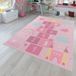 TT Home Kinderkamertapijt - Wereldkaart - Roze - 160x220 cm