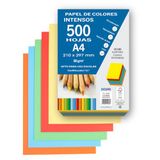 Dohe - Intense Kleur Vellen (500 Stuks) - 5 Assorti Kleuren, A4-Papier (21x29,7 Cm), Dikte 80 Gr/M²