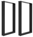 Pieds de meuble - Pieds carrés en acier - Set de 2 - Renforcé - Hauteur 71,1 cm - Capacité de charge maximale 200 kg - Noir