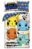 Halantex Pokémon Dekbedovertrek Graffiti Team - 140 x 200 + 70 x 90 cm - Polyester