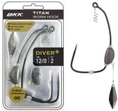 BKK Titan Diver + Worm Hook 4.8g / #4/0