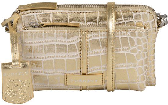 BURKELY Cool Colbie Minibag - Goudkleurig - Crossbodytas - Leer - Vrouwen