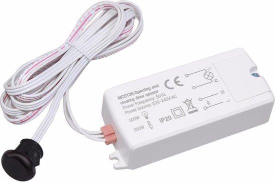 MacLean Bewegingsmelder PIR Sensor Aan/Uit Deursensor - Wit